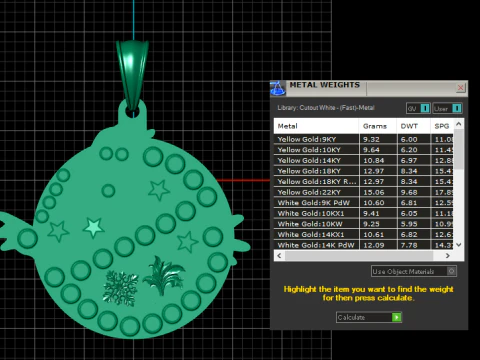 Face Gold Pendant 3D Print Model