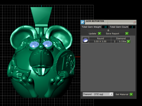 Mouse Pendant 3Dプリントモデル