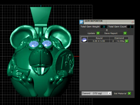 Mouse Pendant 3D Print Model