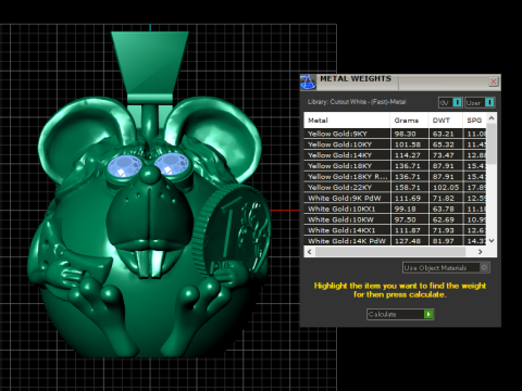 Mouse Pendant 3Dプリントモデル