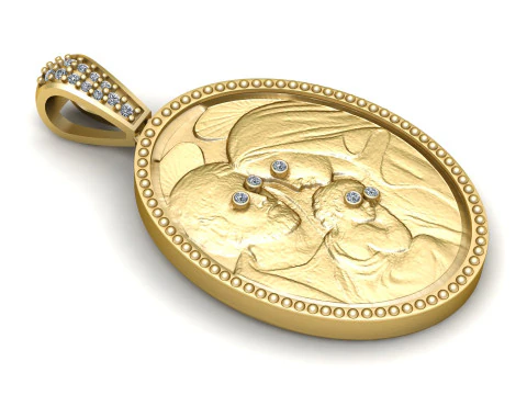 Family Face Pendant 3D Print Model