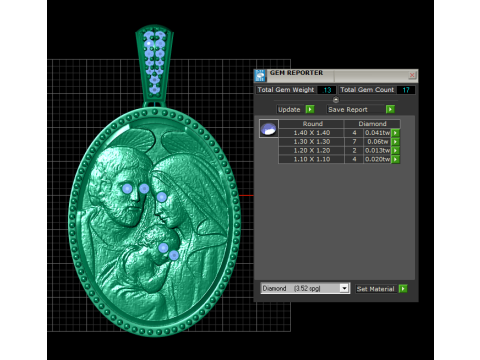 Family Face Pendant 3Dプリントモデル