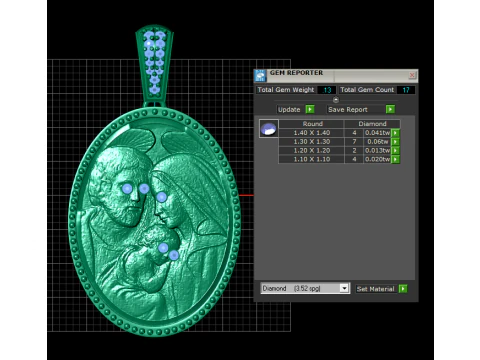 Family Face Pendant 3D Print Model