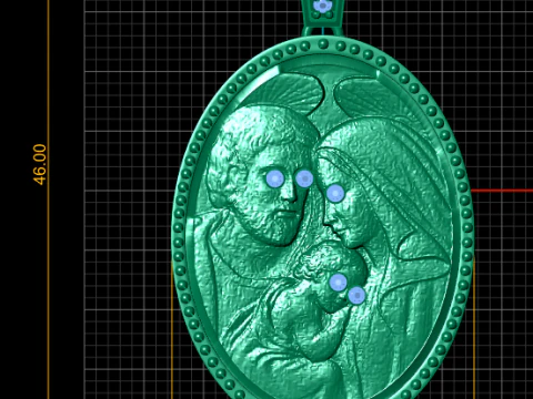 Family Face Pendant 3D Print Model