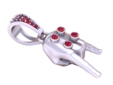 Gold Hand Pendant 3Dプリントモデル