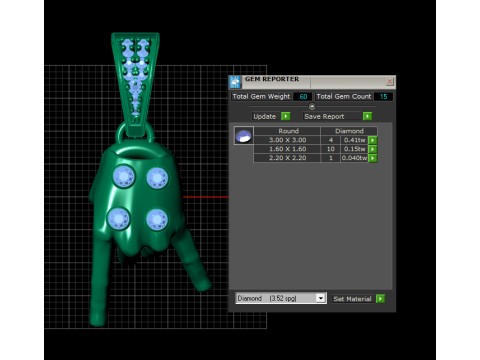 Gold Hand Pendant 3Dプリントモデル