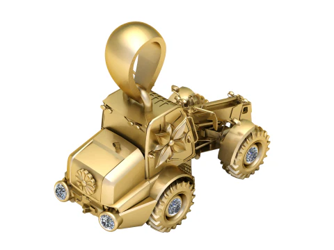 ゴールドローダーペンダント 3Dプリントモデル