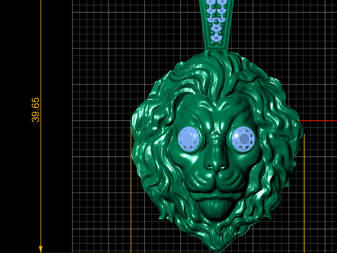 Lion head pendant 3Dプリントモデル
