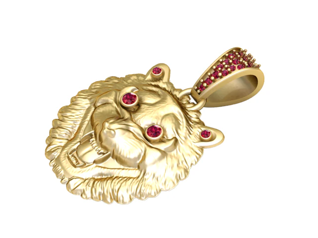 Tiger head pendant 3D Print Model .c4d .max .obj .3ds .fbx .stl .blend