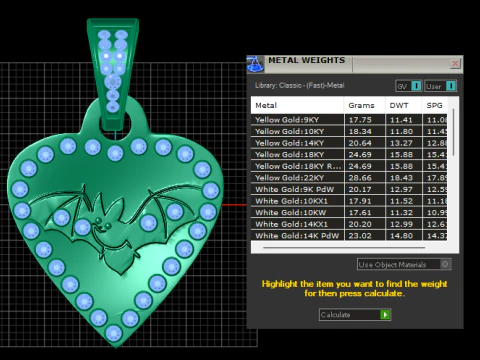Bat heart pendant 3D Print Model