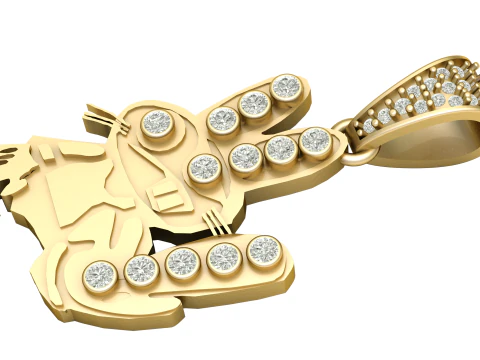 Cool bunny pendant 3D Print Model