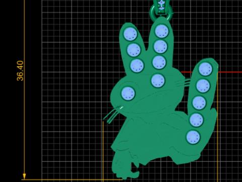 Cool bunny pendant Model Cetak 3D