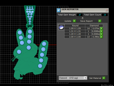 Cool bunny pendant Model Cetak 3D