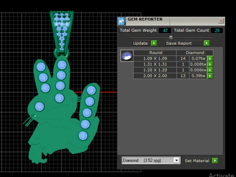 Cool bunny pendant 3D Print Model