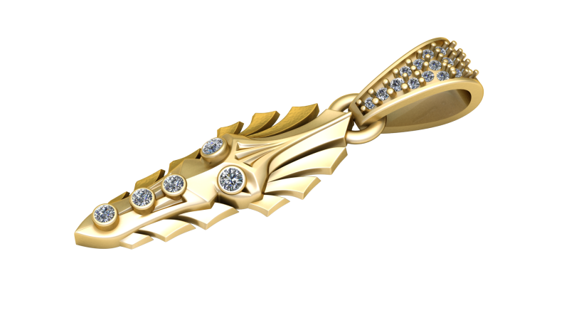 Tribal gold pendant Modelo de impresión 3D .c4d .max .obj .3ds .fbx .stl .blend