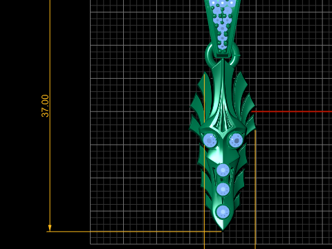 Tribal gold pendant 3D Print Model