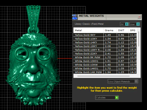 Bearded face pendant 3D Print Model