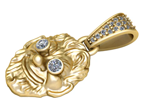 Pendentif visage heureux Modèles 3D en vedette