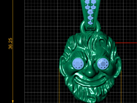 Happy face pendant 3D Print Model
