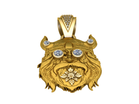 Viking warrior pendant 3D Druckmodell