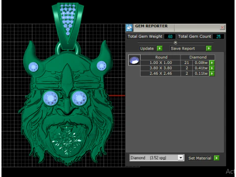 Viking warrior pendant 3D Print Model