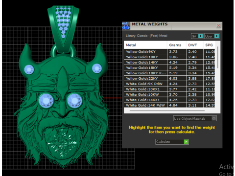 Viking warrior pendant 3D Druckmodell