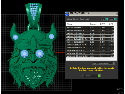 Viking warrior pendant 3D Print Model