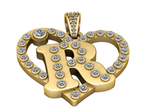 Om gold pendant 3D printmodel