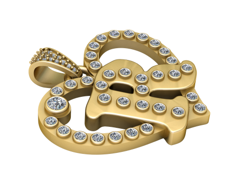Om gold pendant 3D printmodel
