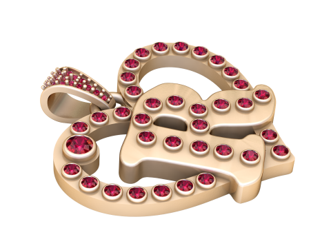Om gold pendant 3D printmodel