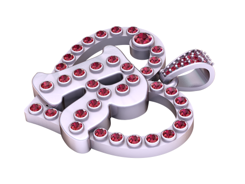 Om gold pendant 3D printmodel