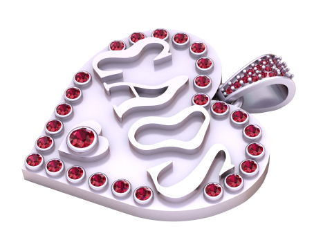 Mom gold pendant 3D printmodel