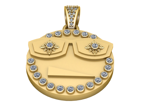 Gold crest pendant 3D 打印模型