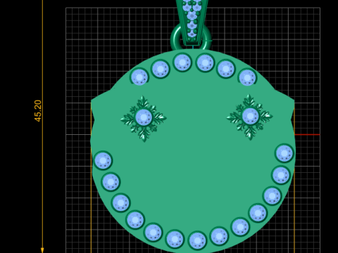 Gold crest pendant 3D 打印模型