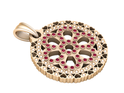 Mandala gold pendant 3D 打印模型