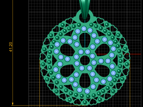Mandala gold pendant 3D 打印模型