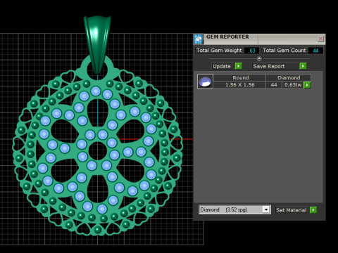 Mandala gold pendant 3D 打印模型
