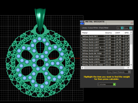 Mandala gold pendant 3D 打印模型