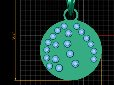 Yin yang pendant 3D Print Model
