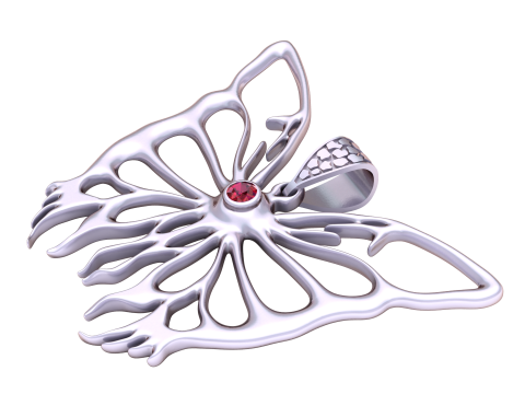 Butterfly gold pendant 3Dプリントモデル