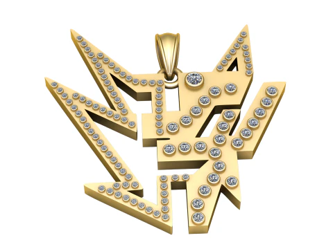 Trident gold pendant 3D Print Model