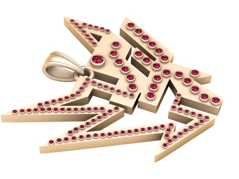 Trident gold pendant 3D Print Model
