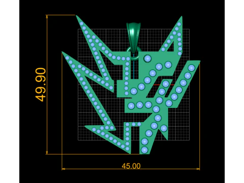 Trident gold pendant 3D Print Model
