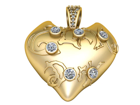 Mystic gold pendant 3D Print Model