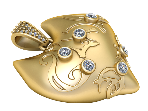 Mystic gold pendant Modelo de impresión 3D