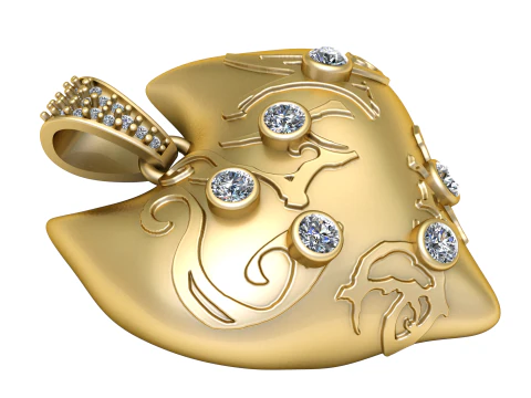 Mystic gold pendant 3D Print Model