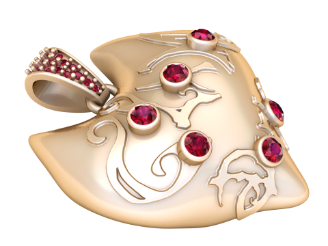 Mystic gold pendant Modelo de impresión 3D