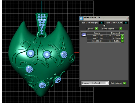 Mystic gold pendant 3D Print Model