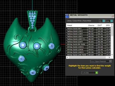 Mystic gold pendant 3D Print Model