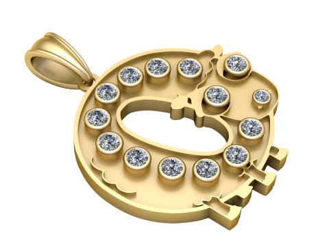 Elephant gold pendant 3D Print Model
